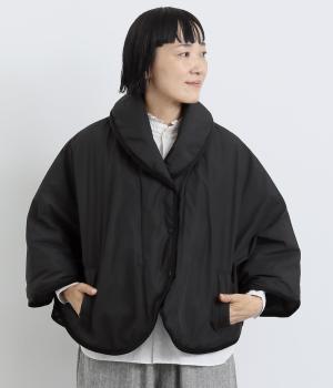 ダウンフェザーケープ(ブラック-F)