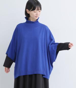ハイガーゼニット ボトルネックケープ(ロイヤルブルー-F)