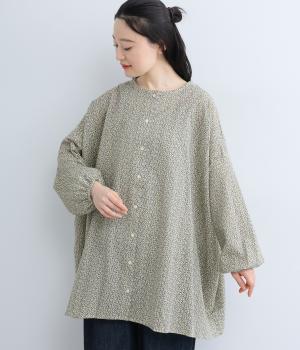 リバティイーストバルーンローンペッパーダブルフェイスチュニック(イエロー-F)