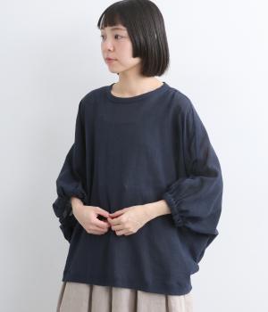 ウェービーボイルブラウス(ネイビー-F)