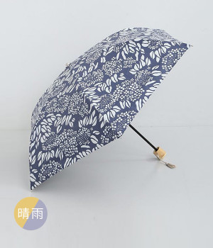 和柄晴雨兼用傘　3段折傘(あじさい-ONESIZE)