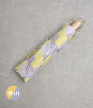 晴雨兼用　北欧柄　2段折りたたみ傘(ブラインドシャドウ-ONESIZE)