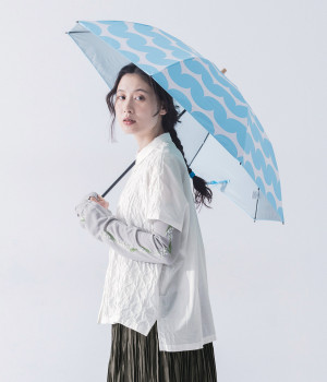 晴雨兼用　北欧柄　2段折りたたみ傘(スティナ-ONESIZE)