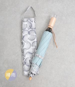 晴雨兼用　北欧柄　2段折りたたみ傘(ドット-F)