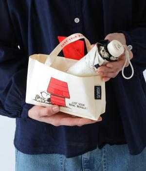 ピーナッツ　晴雨兼用傘　コンパクト　50cm(スヌーピー/ドッグハウス-F)