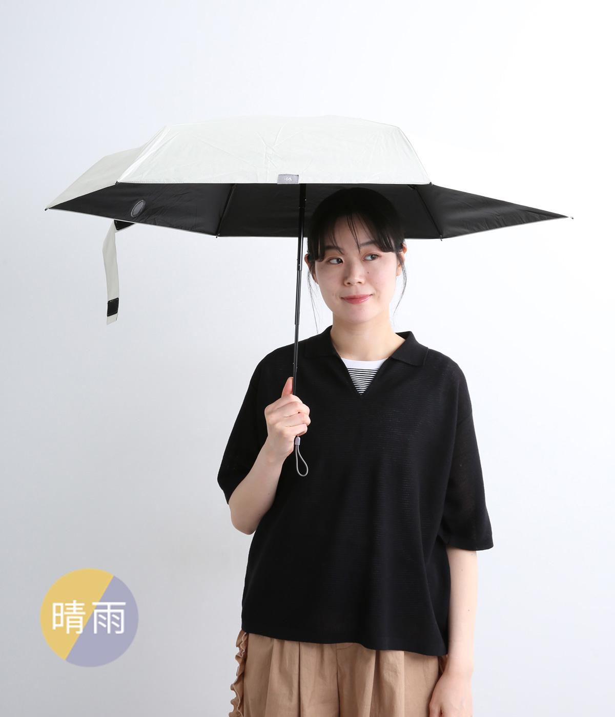 晴雨兼用傘　軽量コンパクトミニ　50cm(コットンホワイト-F)