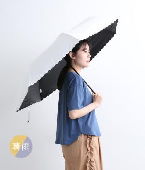 ラディクール　軽量折りたたみ傘　60㎝(スカラップ-F)