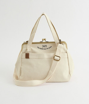 ３６５　２WAYがま口バッグ(キナリ-ONESIZE)