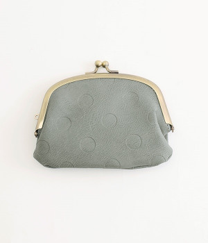 合皮ドット　がま口ミニ財布