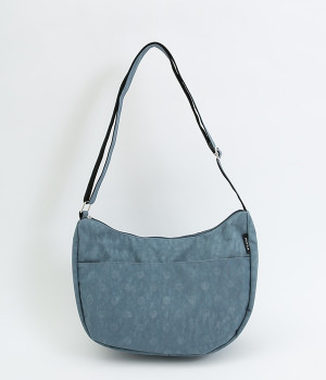 ドットプリント　ショルダーバッグ　L(ブルー-ONESIZE)