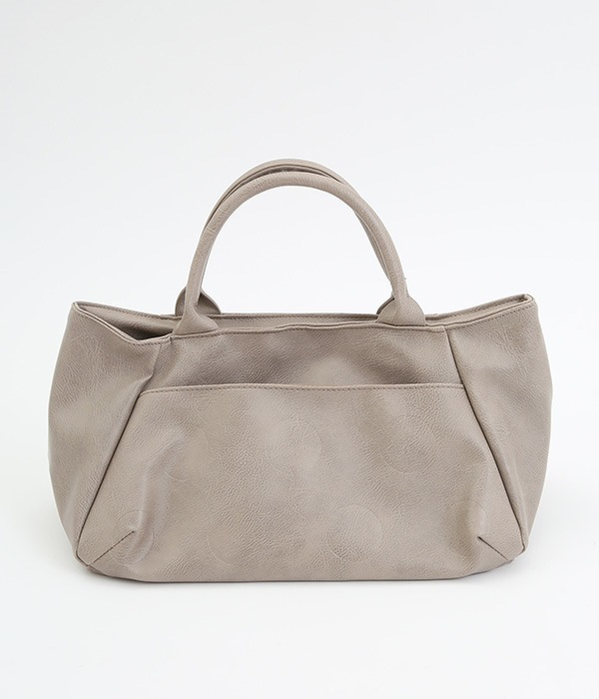 ドットカラー　合皮トートバッグ(グレージュ-ONESIZE)