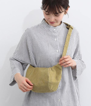 リサイクル帆布　ショルダーバッグ(ベージュ-ONESIZE)