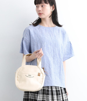 365　帆布ロゴ刺繍　サークルトートバッグ(キナリ-ONESIZE)