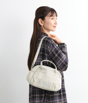 ナイロンボンディング　2WAYショルダーバッグ(ベージュ-ONESIZE)