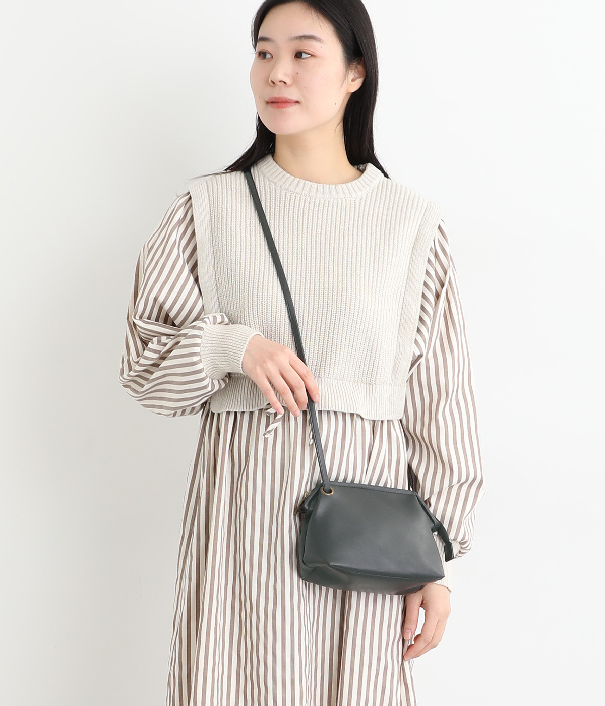 ナチュラル合皮　ショルダー(クロ-ONESIZE)