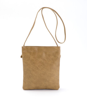 ナチュラル合皮　スクエアショルダー(ベージュ-ONESIZE)