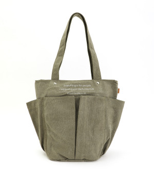 アソートメント　帆布　トートバッグ(カーキ-ONESIZE)