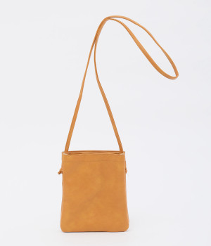 カラー合皮　スクエアショルダー(マスタード-ONESIZE)