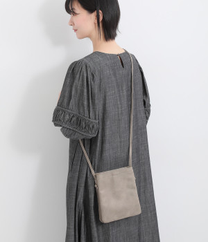 カラー合皮　スクエアショルダー(グレージュ-ONESIZE)