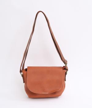 カラー合皮　合皮　ミニショルダーバッグ(オレンジ-ONESIZE)