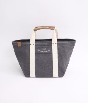 帆布ロゴ刺繍配色　手提げバッグ(コン-ONESIZE)