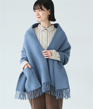 ラプアンカンクリ　ポケットショール　UNI(レイニーブルー-ONESIZE)