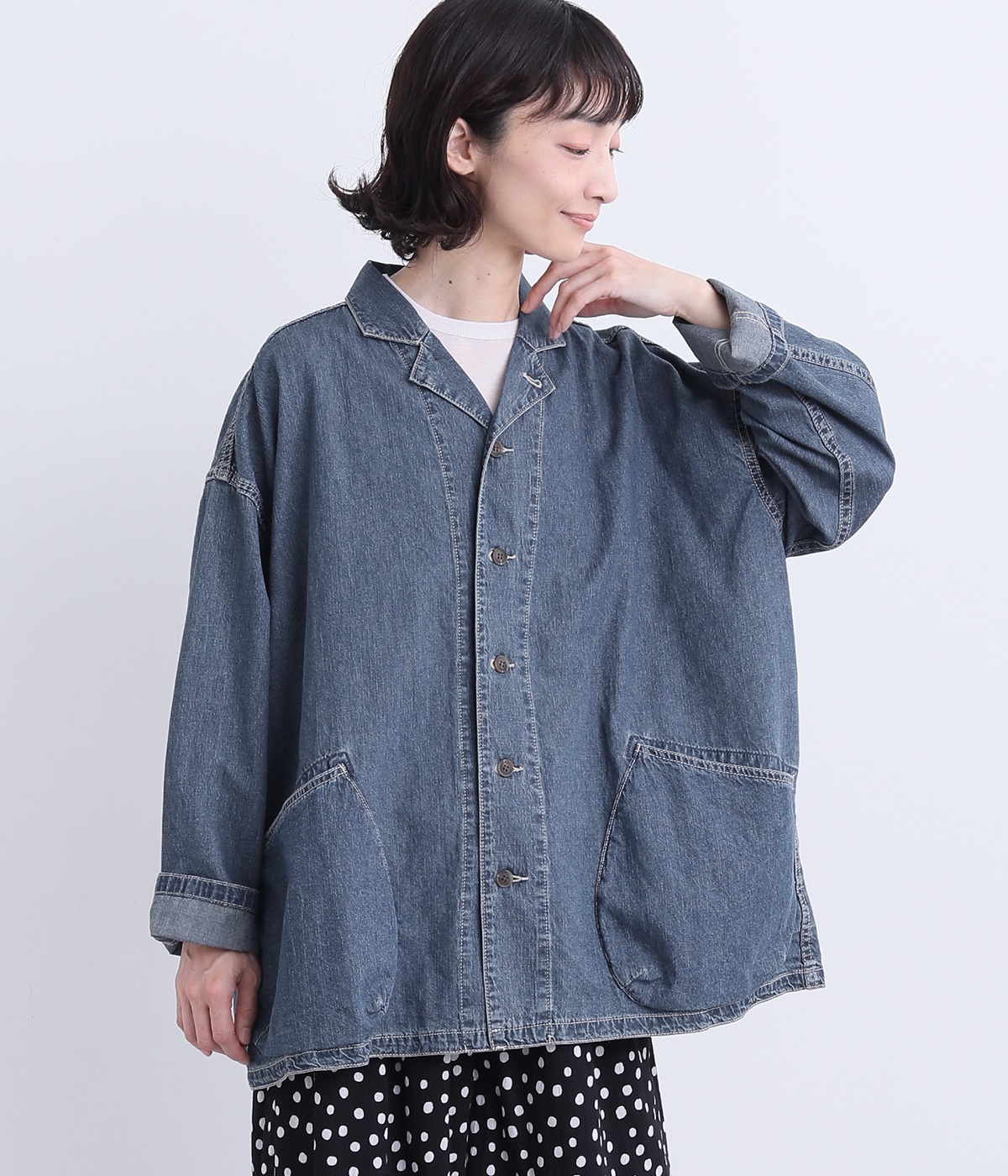 コットンリネンデニムジャケット｜TANG（タング）の商品詳細