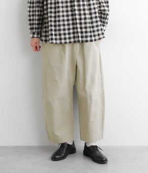 コットンコクーンワイドパンツ(グレー-ONESIZE)