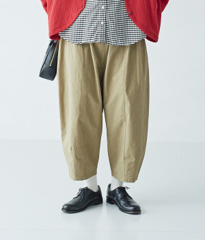 コットンコクーンパンツ(カーキ-ONESIZE)