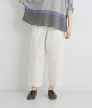 コットンダンプワッシャーテーパードパンツ(エクリュ-ONESIZE)