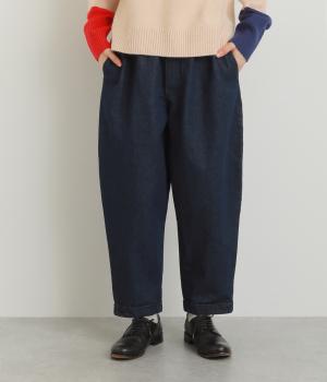 コットン　デニムバルーンパンツ(インディゴ-F)