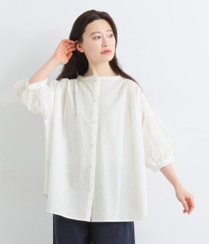 2wayギャザーブラウス(ホワイト-ONESIZE)