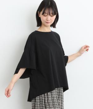 コットンワイドスリーブプルオーバー(ブラック-ONESIZE)