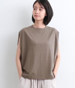 ヘンプコットンワイドタックプルオーバー(チャコール-ONESIZE)