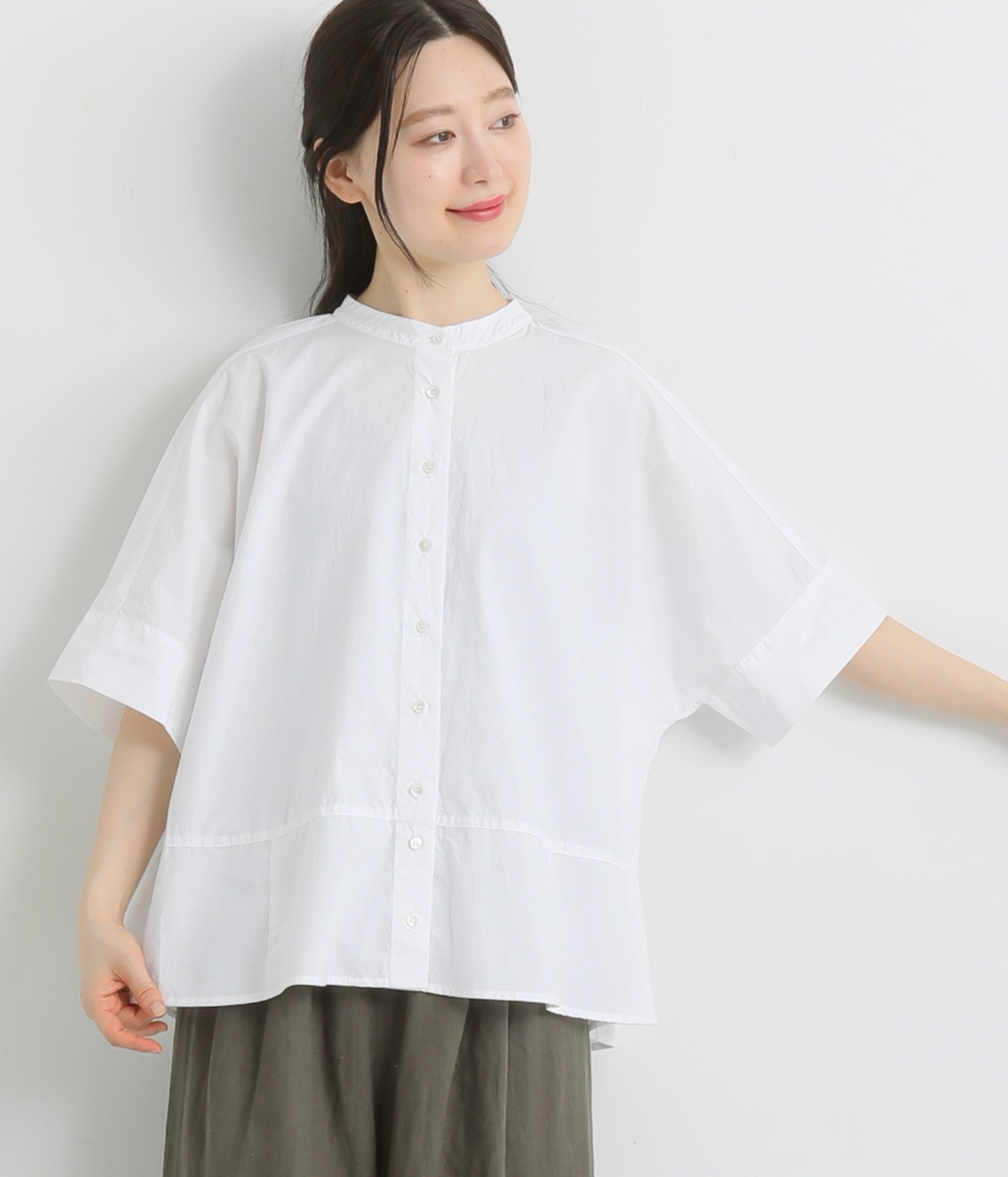コットン切替えワイドブラウス｜TANG（タング）の商品詳細