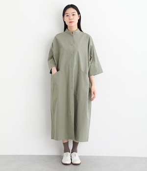 コットンタイプライタービッグポケットドルマンワンピース