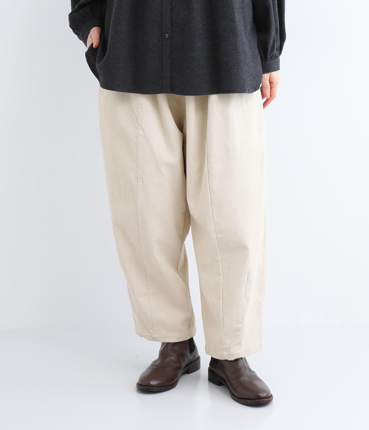 コットンコーデュロイテーパードパンツ(エクリュ-F)