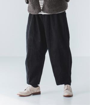 コットンコーデュロイテーパードパンツ(ブラック-F)