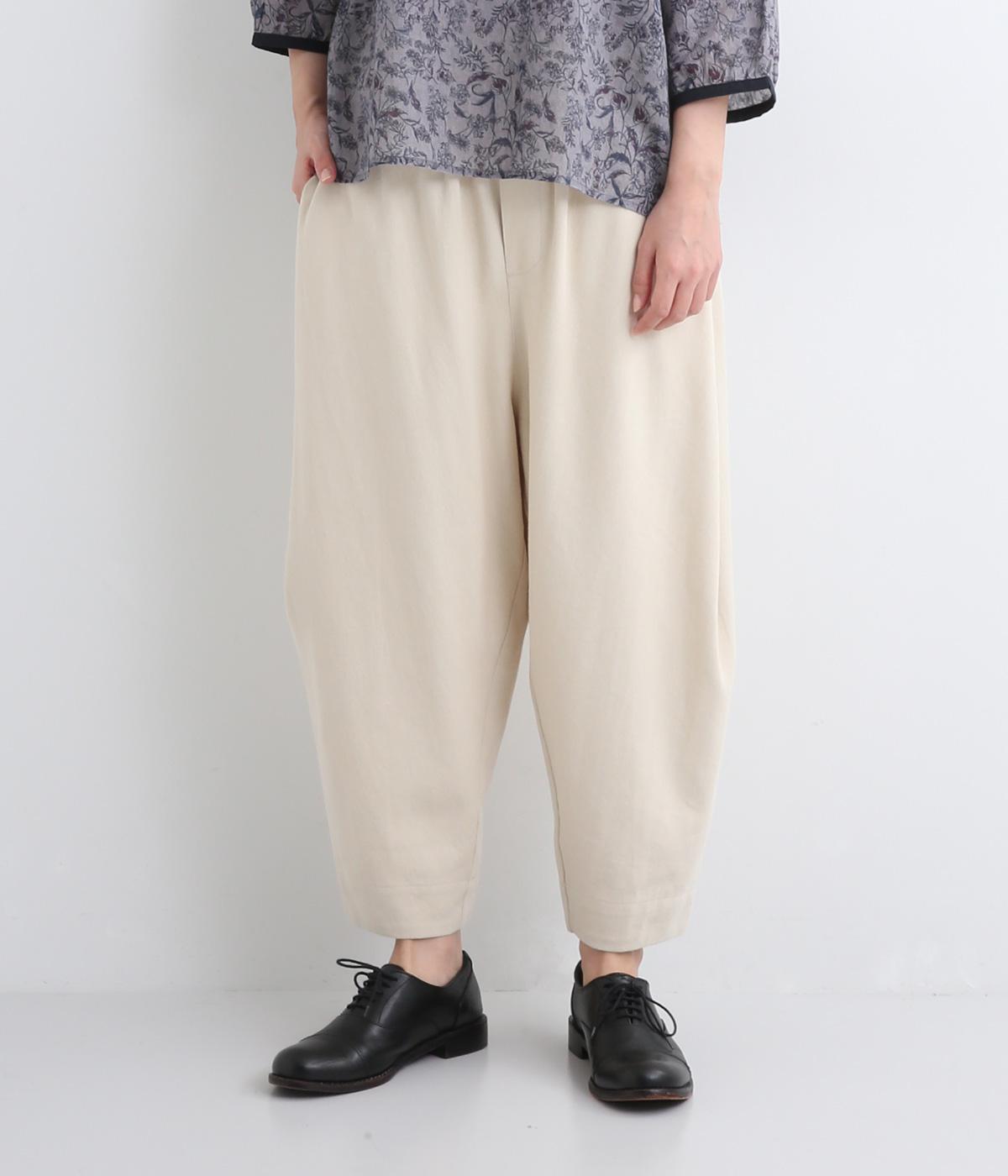 リネンコットンカツラギサイドボックステーパードパンツ(キナリ-F)