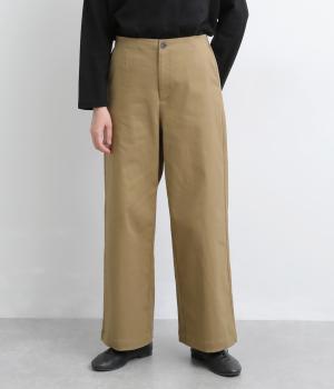 天日干し風ビンテージワッシャー30ｓコーマ　バーバリーストレッチパンツ(ダークベージュ-M)