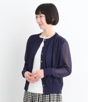 レーヨンギャザーシアーカーディガン