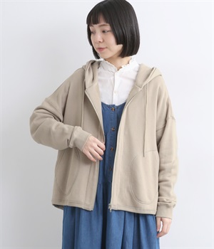 パイル裏毛　ジップパーカー