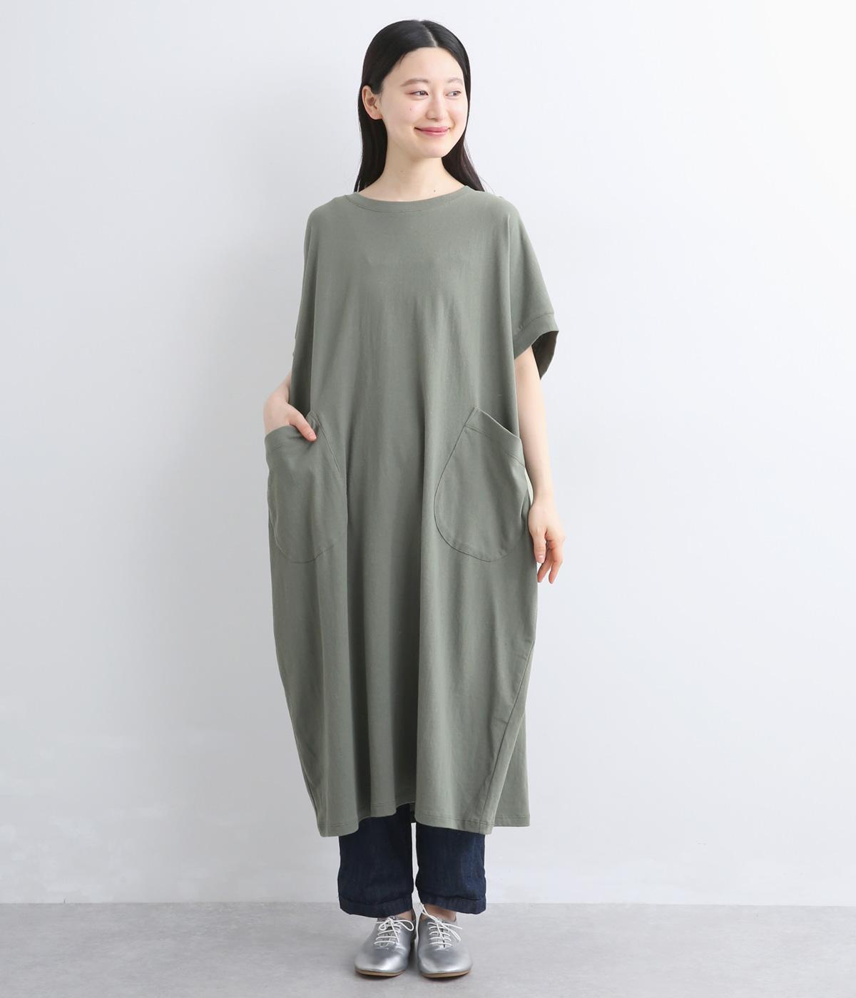 コットン天竺　ルーズTシャツワンピース