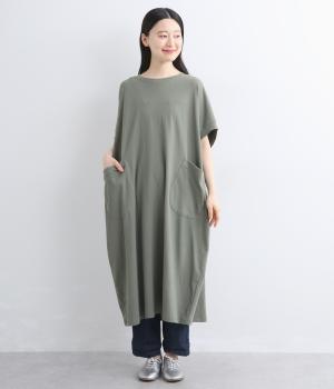 コットン天竺　ルーズTシャツワンピース