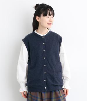 スーピマコットンベスト（ネイビー・F）
