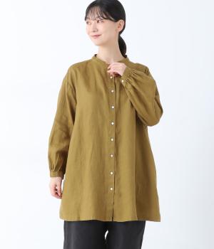 チビスタンド襟チュニック(マスタード-F)