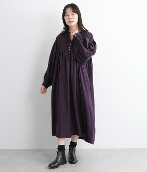 一部別注｜ピンタックワンピース(パープル-ONESIZE)