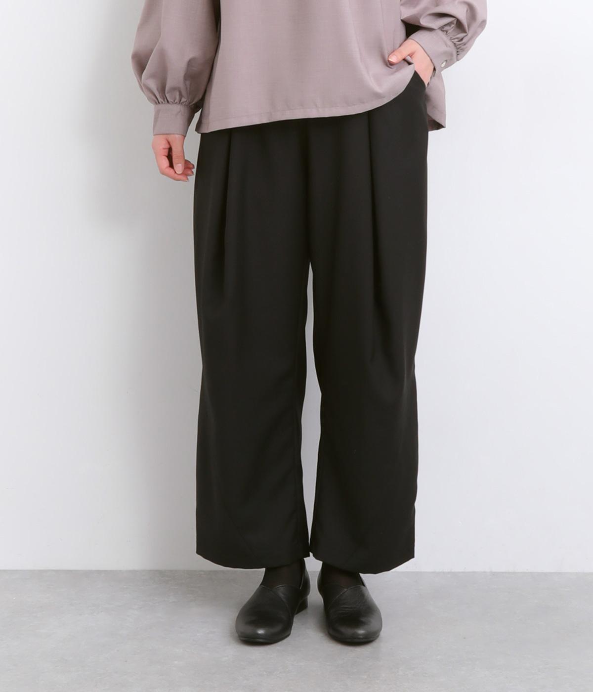 前タックパンツ(ブラック-F)