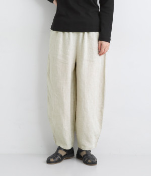 14番手リネンバルーンシルエットパンツ(キナリ-ONESIZE)