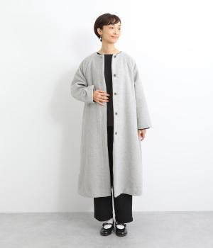 スライバーノーカラーコート(アイボリー-F)